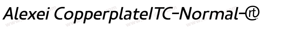 Alexei CopperplateITC-Normal字体转换